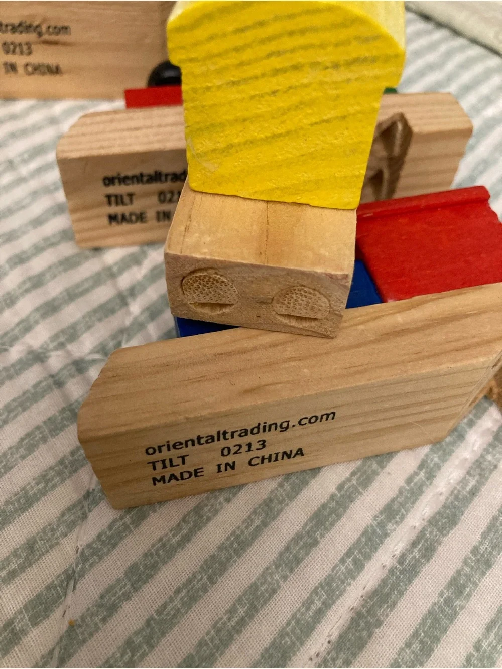 4-New Oriental Trading Wooden Train Whistles